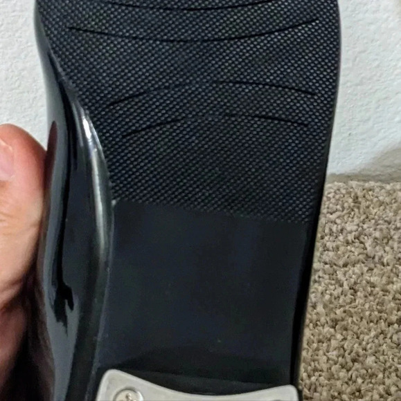 Capezio Black Patent Leather Tap Shoes Strap Closure Girls Dance Size 7 NEW - Picture 5 of 7